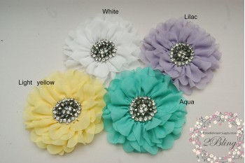 Daisy Blingy Chiffon Flower (12 cm)